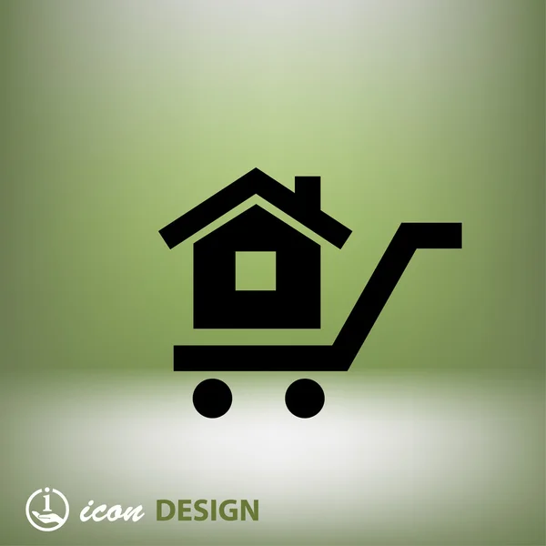 Pictografía del icono del concepto del hogar — Vector de stock