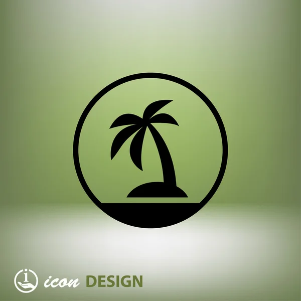 Pictogramme de l'icône concept de l'île — Image vectorielle