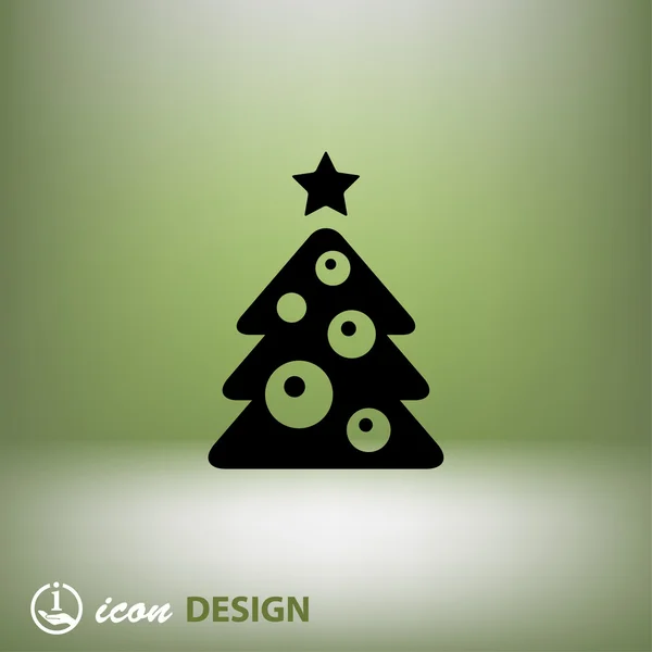 Pictograph of christmas tree — Stock Vector