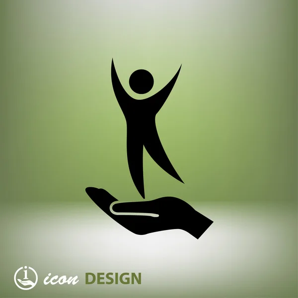 Ikona ikony koncept úspěchu lidí — Stockový vektor