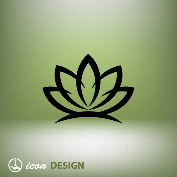 Pictograph van lotus concept pictogram — Stockvector