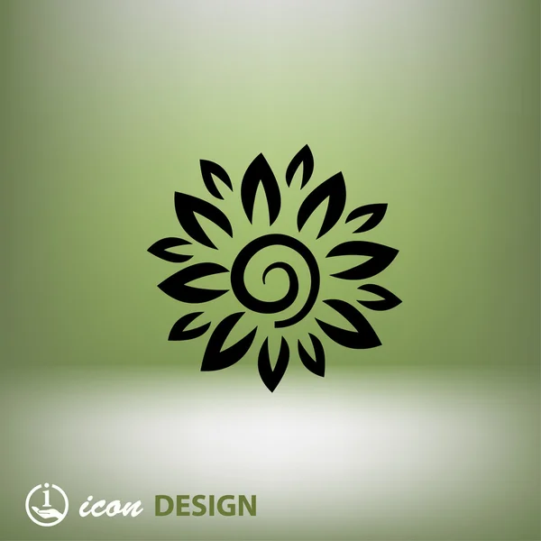 Pictogramme abstrait de fleur — Image vectorielle