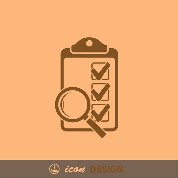 Pictograph of checklist concept icon — Stock Vector