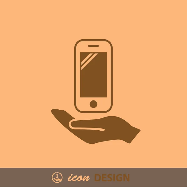Абстрактный пиктограф мобильного телефона — стоковый вектор