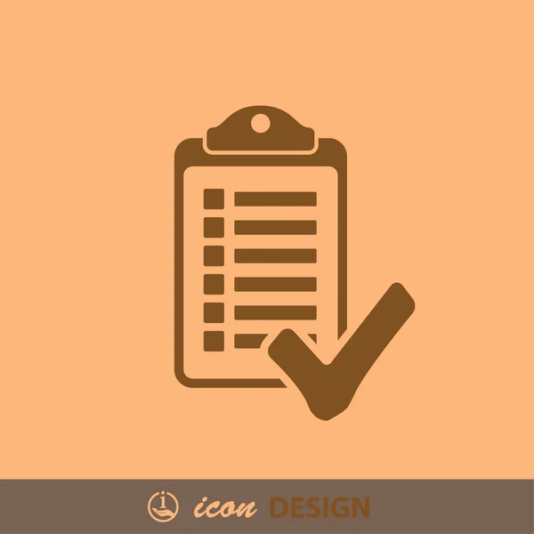 Pictografía del icono de concepto de lista de verificación — Archivo Imágenes Vectoriales