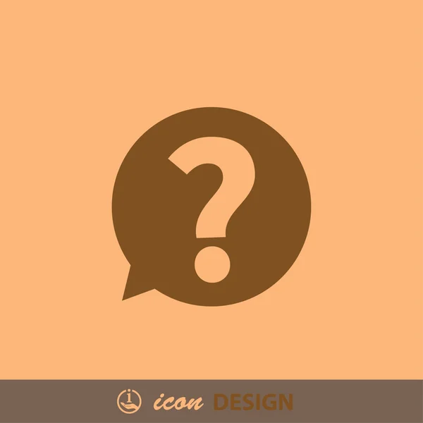 Pictograph of question mark concept icon — Stock Vector