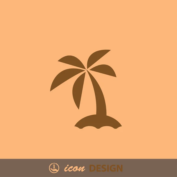 Pictograph of island concept icon — Stock Vector