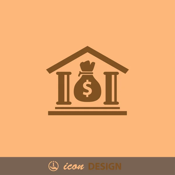 Pictograma do ícone conceito de banco — Vetor de Stock