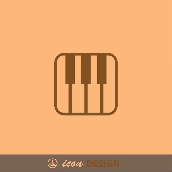 象形文的音乐键盘概念图标 — 图库矢量图片
