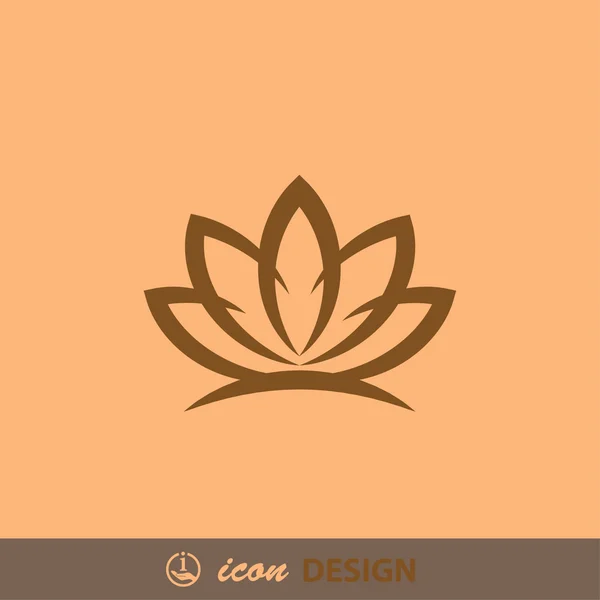 Pictograph van lotus concept pictogram — Stockvector