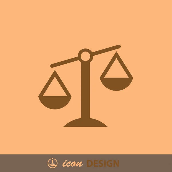 Pictografía de la justicia escala icono de concepto — Vector de stock