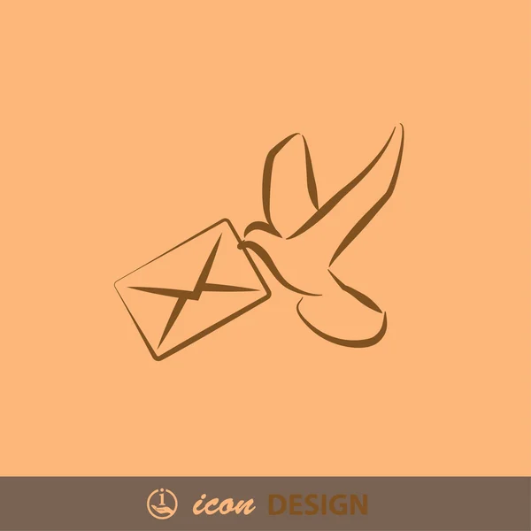 Pictografía abstracta del correo . — Vector de stock