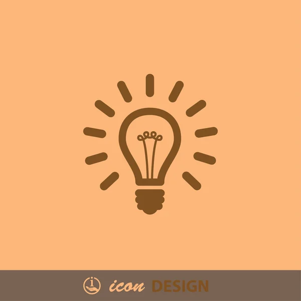Pictograma do ícone conceito lâmpada — Vetor de Stock