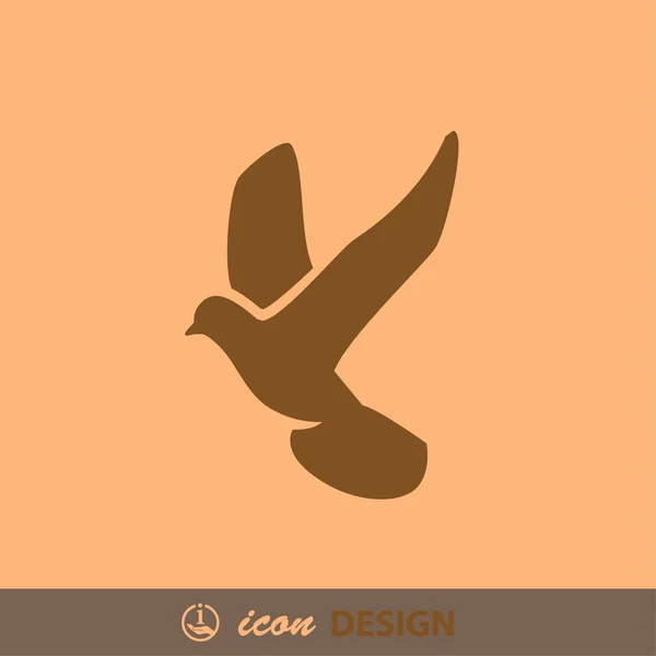 Pictogramme abstrait de l'oiseau — Image vectorielle