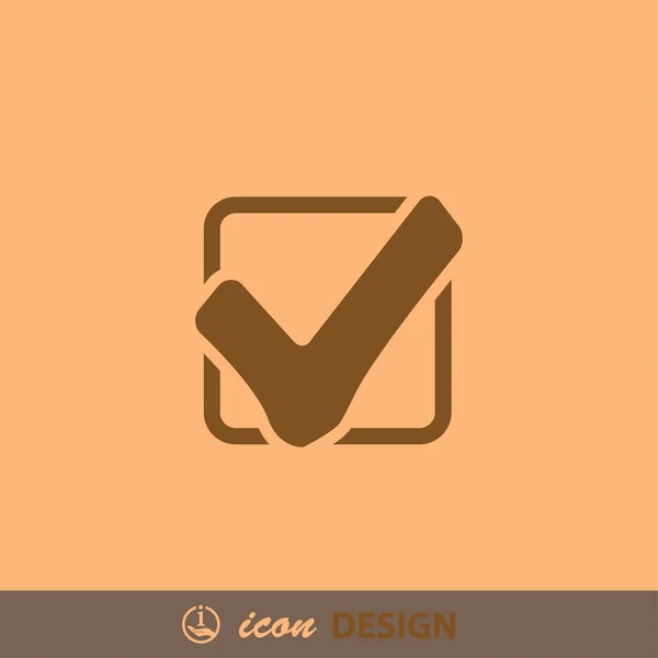 Pictograph of check mark concept icon — Stock Vector