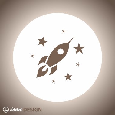 soyut roket simgesi.