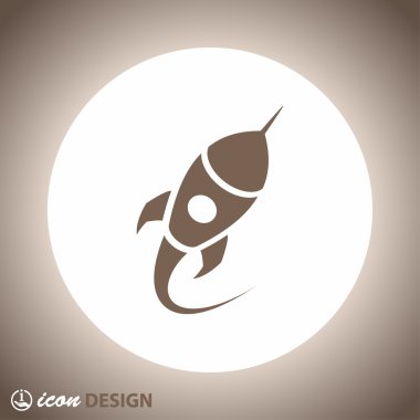 soyut roket simgesi.