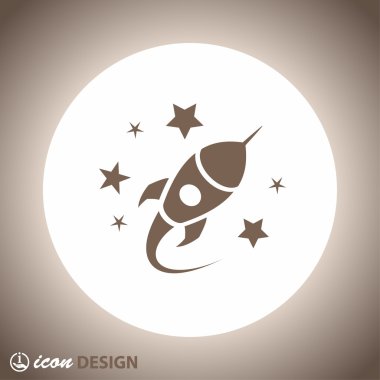 soyut roket simgesi.