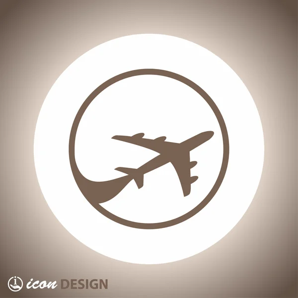 Abstraktní ikona letadla — Stockový vektor