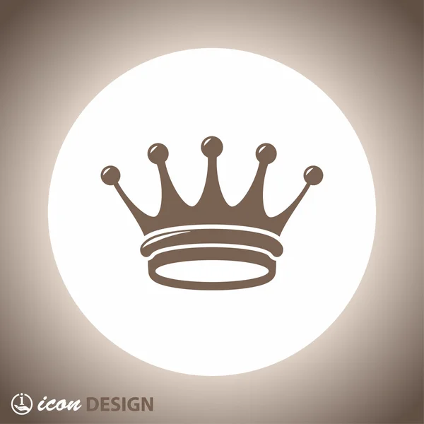 Pictografía del icono del concepto de corona — Vector de stock