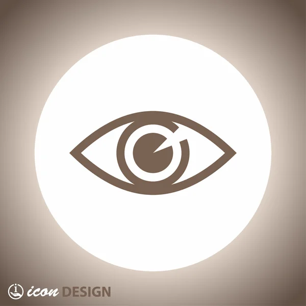 Pictografía del icono del concepto de ojo — Vector de stock