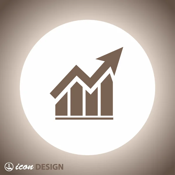 Pictograph of business  graph — Stock Vector