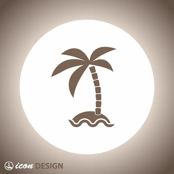 Icono del concepto pictográfico de la isla — Vector de stock