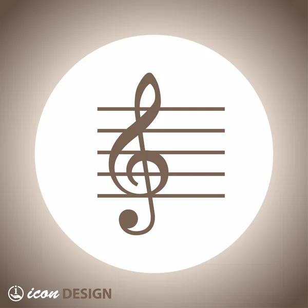 Pictograph of music key concept icon — Stock Vector