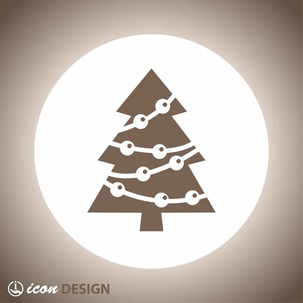 Pictograph van kerstboom — Stockvector