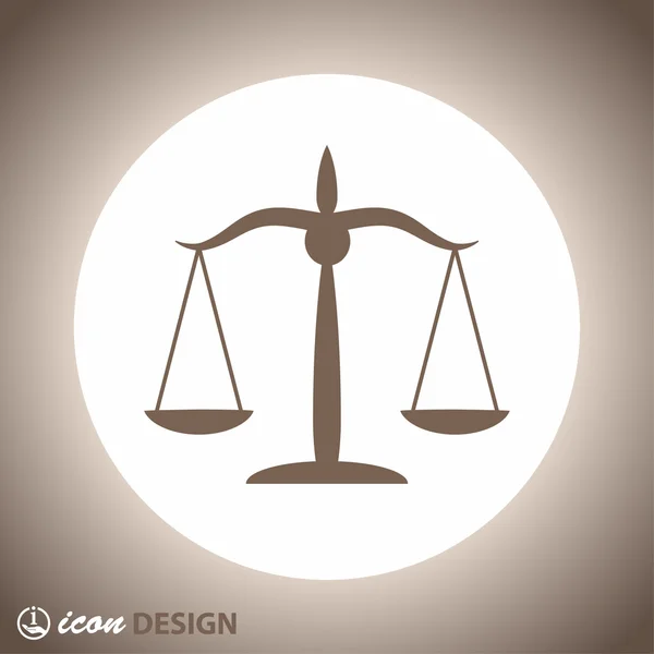 Pictograph van Justitie schalen concept pictogram — Stockvector
