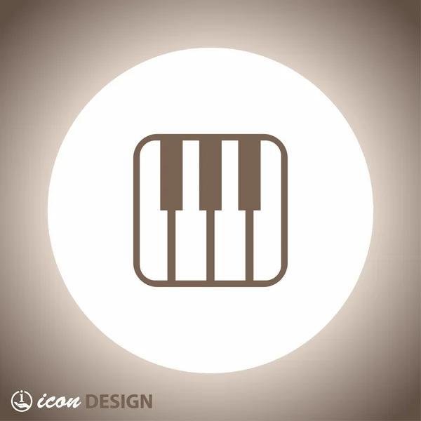 Piktogram ikona koncepcja muzyka klawiatury — Wektor stockowy
