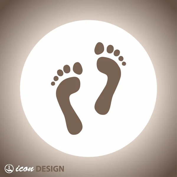 Pictograph of footprints concept icon — Stock Vector