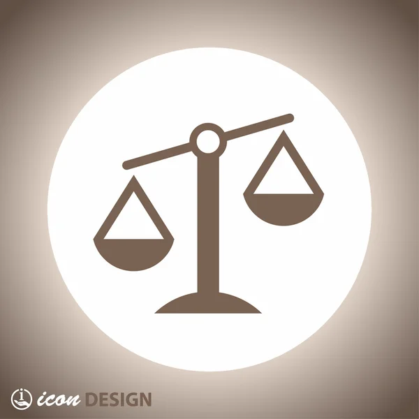 Pictograph of justice scales concept icon — Stock Vector