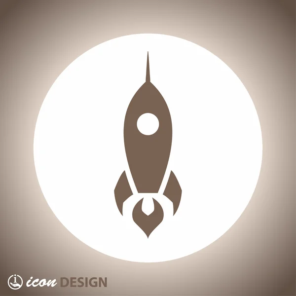 Abstraktní raketu ikona. — Stockový vektor