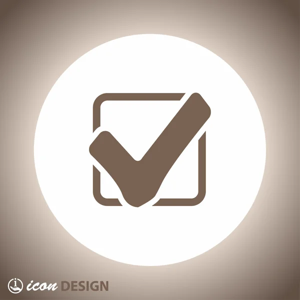 Pictograph of check mark concept icon — Stock Vector