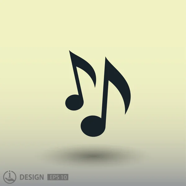 Pictogramme de note de musique — Image vectorielle