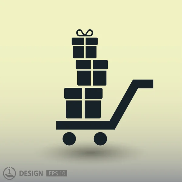 Abstracte pictograph voor gift — Stockvector