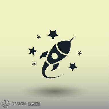 Roket simgesi tasarım için