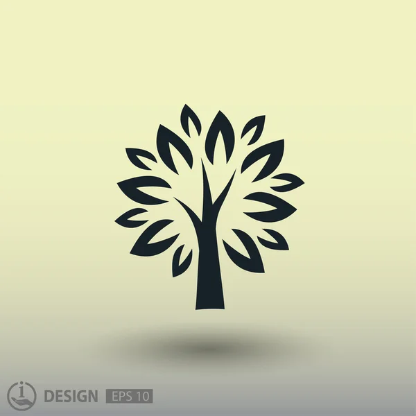 Pictograph of tree  for design. — Stock Vector