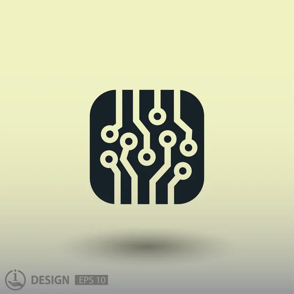 Pictogramme de la carte de circuit imprimé — Image vectorielle