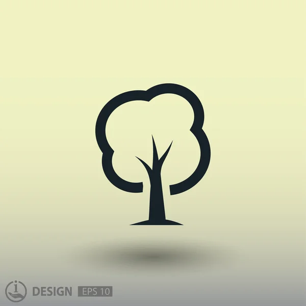 Pictografía de árbol para el diseño . — Vector de stock