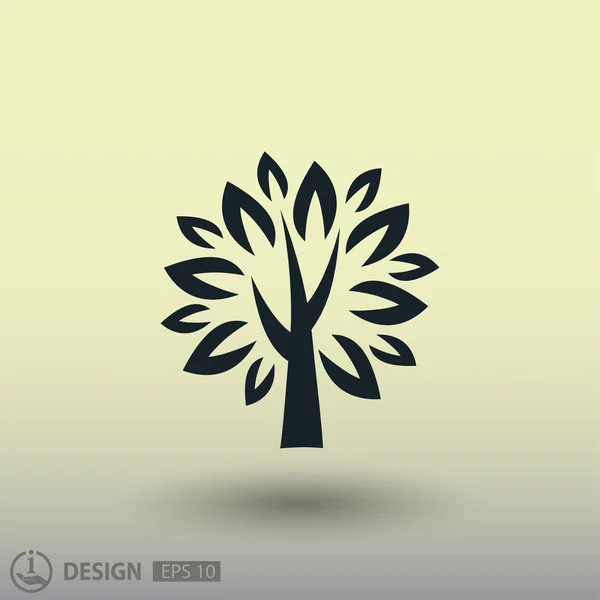 Pictograph of tree  for design. — Stock Vector