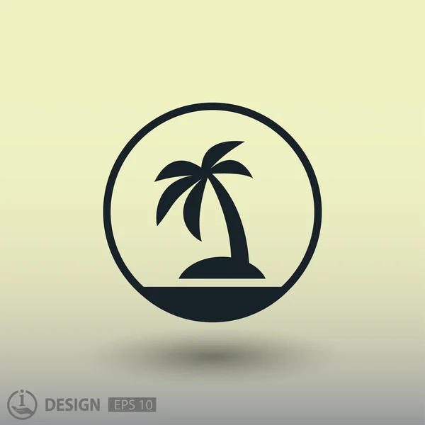 Pictogramme de l'île pour le design — Image vectorielle