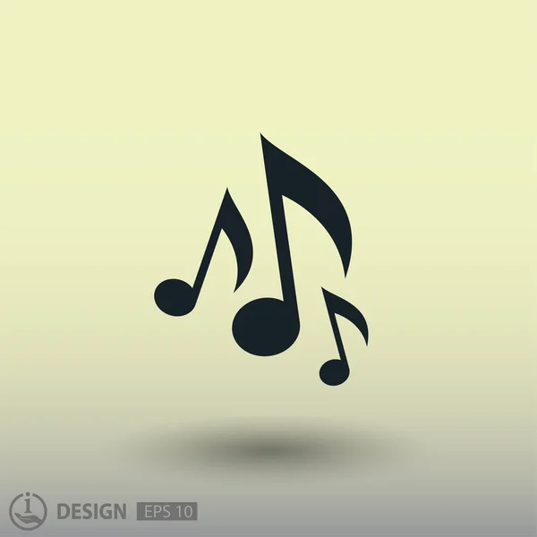 Pictograph of music note — Stock Vector