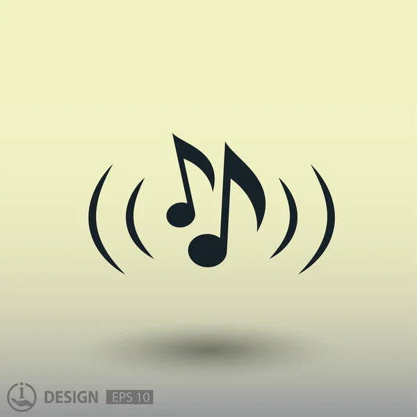 Pictogramme de note de musique — Image vectorielle