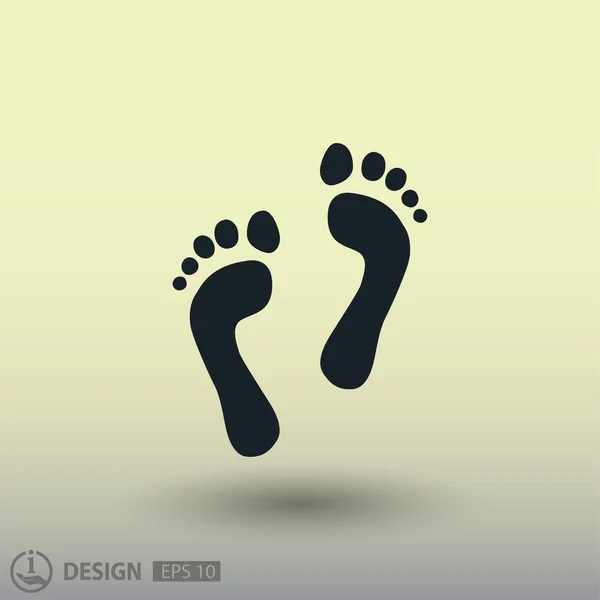 Pictograph of footprints for design. — Stock Vector