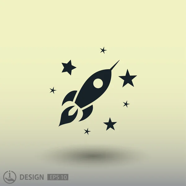 डिझाइनसाठी रॉकेट चिन्ह — स्टॉक व्हेक्टर