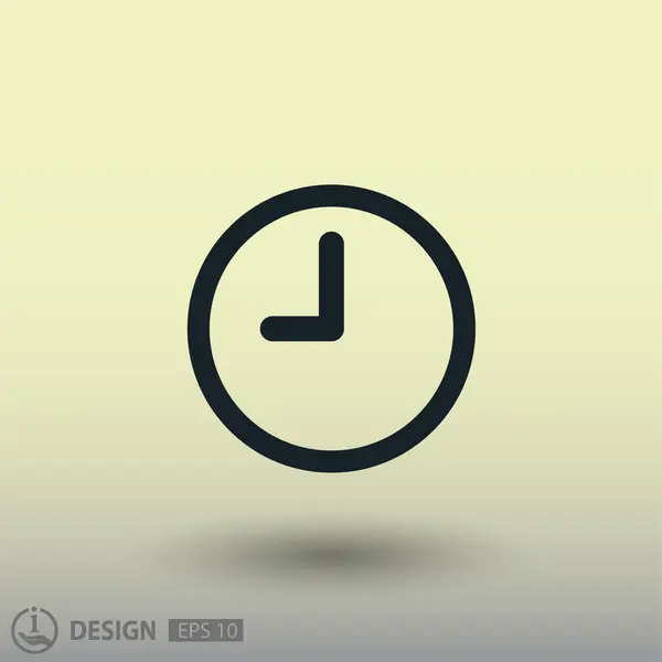 Pictogramme de l'horloge ronde — Image vectorielle