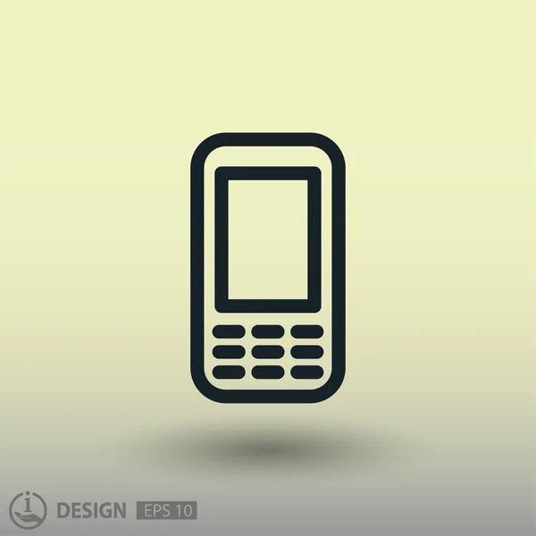 Pictogramme de mobile pour le design — Image vectorielle