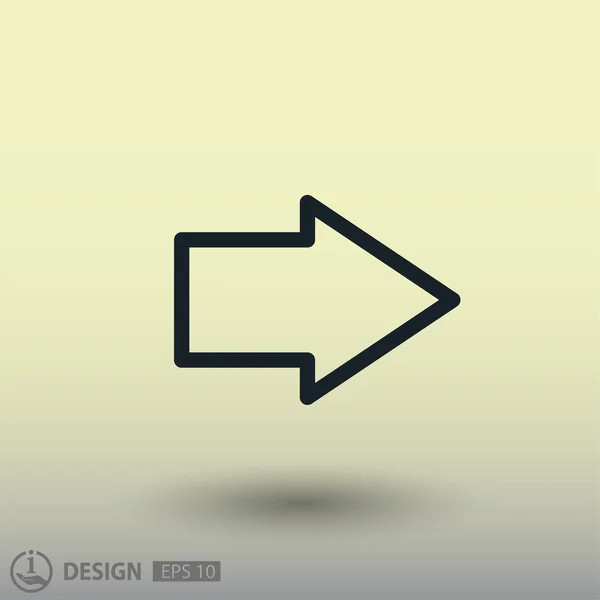 Pictogramme de l'icône de flèche — Image vectorielle